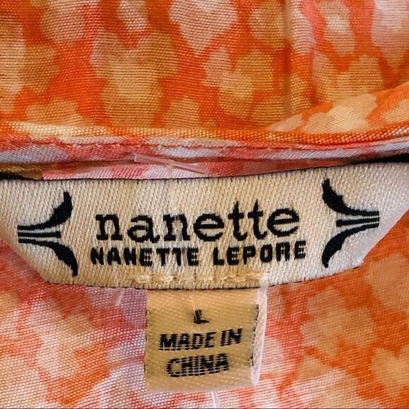 Nanette Lapore orange Blouse size L BNWT - Picture 5 of 10